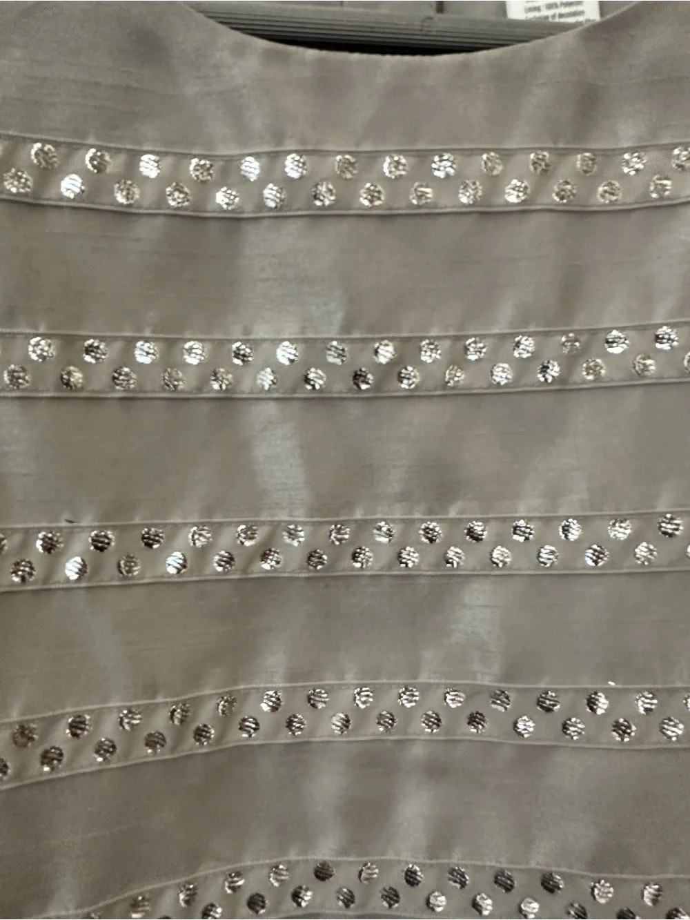 NWT Gymboree Silver Sleeveless Satin Party Dress with Silver Dots Bodice Size 10